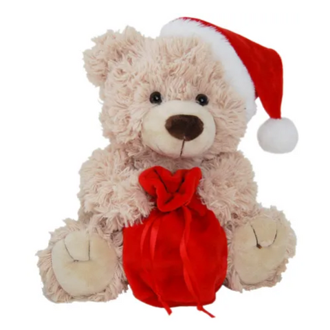 Christmas Tilly Bear With Sack  - Soft Toy