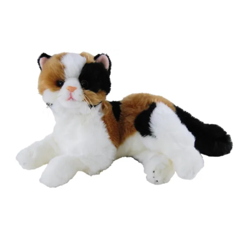 Calico - Laying Cat Teddy Bear Soft Toy