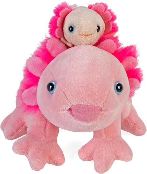 Axolotl Mum and Baby Soft Toy - Teddy Bear