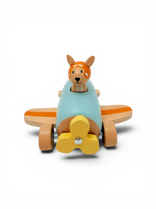 Wooden Kangaroo Airplane Vehicle – Timber Toy